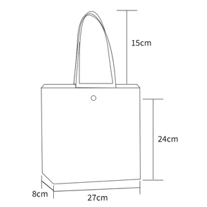Sac fourre-tout en toile tendance pour femme avec fermeture à bouton, <span class=keywords><strong>deux</strong></span> anses, imprimé, pour le déjeuner et les collations - Product Image 3