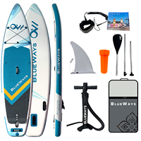 SUP gonflable 10'6" x 32", pagaie réglable et pompe, kit Drop Stitch de 6 pouces d'épaisseur pour la navigation à tous les niveaux