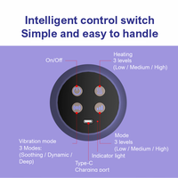 Masseur de cou chauffant avec 3 modes, appareil de traction cervicale rechargeable pour soulager la douleur et la relaxation musculaire