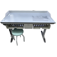 Meubles de laboratoire modernes pour l'école, bureau en acier phénolique, banc de laboratoire et chaise pour les expériences de chimie et de biologie, utilisation en hôpital et en clinique
