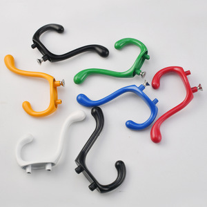 Zinc Alloy Double Wall <b>Hooks</b> For <b>Bathroom</b> Coat Hat Storage Black White Yellow Red Blue Green Plastic Mounting - Product Image 1