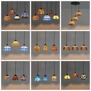 Lampade a sospensione in vetro chiaro lampada a sospensione antica fiore barocco 6 8 pollici creatività retrò macchiato Tifany lampade a sospensione <span class=keywords><strong>Tiffany</strong></span> - Product Image 5