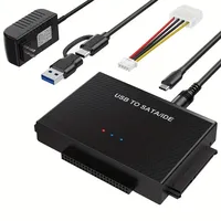 Lector de disco duro USB 3,0 a adaptador IDE SATA, conector de 2 y 1, kit convertidor de recuperación Ultra