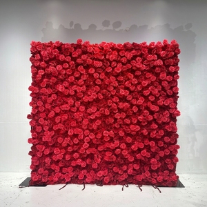 5D Premium Silk Wedding Flower Wall <strong>Backdrop</strong> 8x8 ft <strong>Pink</strong> Rose Hydrangea Floral Panel for Luxury Events - Product Image 2