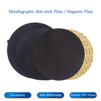 Custom Black Abrasive Disc Magnetic Anti-Stick High Rigidity Durable Metal Base 3.0mm Thickness Sample Preparation Made in China