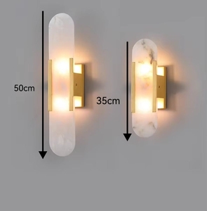Lámpara de Pared LED Moderna de Hierro y Mármol Natural, Regulable, para Interiores, Dormitorio, Sala de Estar, Pasillo, <span class=keywords><strong>Escaleras</strong></span> - Product Image 4