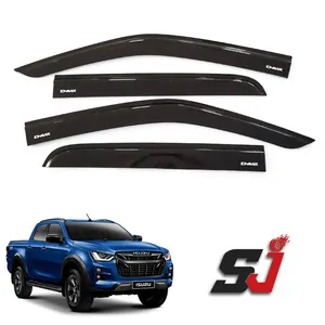 2022 New Arrival Other Exterior Accessories Window Deflector Black Chrome Window Visor Door Rain Sun Visor for Isuzu Dmax 2021