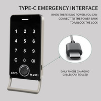 Avec Serrure à main Serrure à empreinte digitale Smart Code Locker pour Fitness Club Medical Digital Metal Case Electronic Cabinet Lock