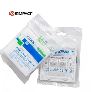 Tấm Mặt Hai Cổng Thương Hiệu Simpact Chất Lượng Cao Tấm Mặt Rj45 Tấm Mặt Trống Rj 45 86Mm