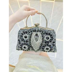 Clutch-Abendtasche für Damen, glitzernde Handtasche mit Strass-Kette für Hochzeit und Party - Product Image 2