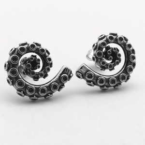 Pendientes yunnique con diseño en espiral de tentáculo de pulpo, joyería de moda de acero de titanio - Product Image 2