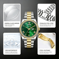 Montre pour homme de haute qualité, cadeau de fête, montre avec date, étanche, en acier inoxydable, mode décontractée, montre à quartz pour homme