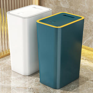 Cubo de Basura Rectangular Jieyang de 10L/12L, Blanco, con Botón de Presión, para Interiores, Ahorra Espacio, Gran Capacidad - Product Image 3