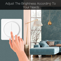 Interruptor Táctil Inteligente con Atenuación Gradual LangYeao ZIGBEE Mesh, 300W, LED, CFL, Compatible con Alexa, Google Home, Temporizador y Programación