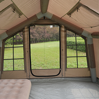 Prix du fabricant Commande en gros Tente de camping gonflable de 8 mètres carrés avec prise pour réchaud à port AC