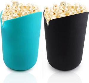 Collapsible <b>Silicone</b> <b>Rubber</b> Popcorn Maker Bowl Eco-Friendly Microwave <b>Silicone</b> Popcorn Bowl for Parties - Product Image 1