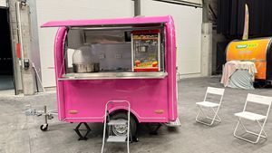 Mini <strong>Food</strong> Trailer Ice Cream Van Kitchen Dining Car <strong>Food</strong> Vending Cart Mobile Juice Mobile <strong>Food</strong> Truck Hot Dog <strong>Stand</strong> - Product Image 3