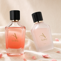 Flacon de parfum en verre mat givré de luxe vide avec col serti, personnalisable, 100 ml, par Anding Stock