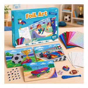Big Retail Foil <b>Craft</b> Assortment Contains Rainbow Sheets Drawing Cards Googly Eyes <b>Foam</b> Shapes for Young Creators - Product Image 5
