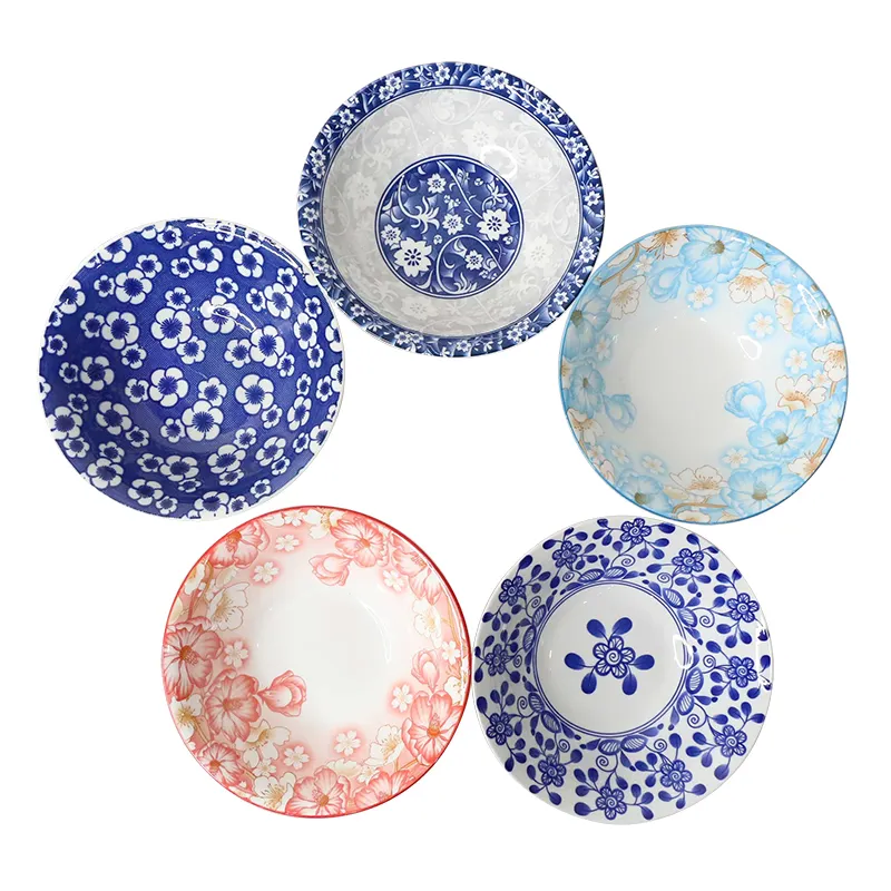 Personalizado cerámica tazón de porcelana tazón de cerámica de diferentes tamaños