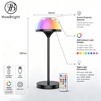 Lampes de lecture LED multicolores modernes, décoration d'intérieur, projection d'aurore, lampe de nuit, application Wifi, lampe de table LED intelligente