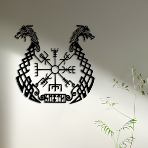 Vyking simboli e draghi metallo da parete arte WJD29 arredamento per soggiorno arredamento per la casa - Product Image 4