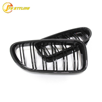 Grille avant en carbone à double lamelles, design sport, décoration extérieure et garniture de protection, compatible avec BMW Série 6 F06 F12 F13 M6