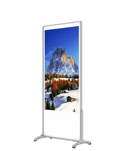 lcd capacitive touch hd screen 65" floor standing display advertising LCD screen smart digital signage and displays