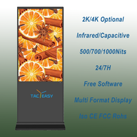 Pantalla LCD Vertical de Señalización Digital de 43 Pulgadas HD Android para Interiores, Kiosco de Exhibición Publicitaria
