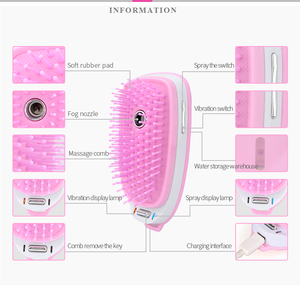PRITECH DE SEPTIEMBRE DE LA FUNCIÓN DE vibración Massagger La iónico con cepillo de pelo de aerosol Nano - Product Image 6