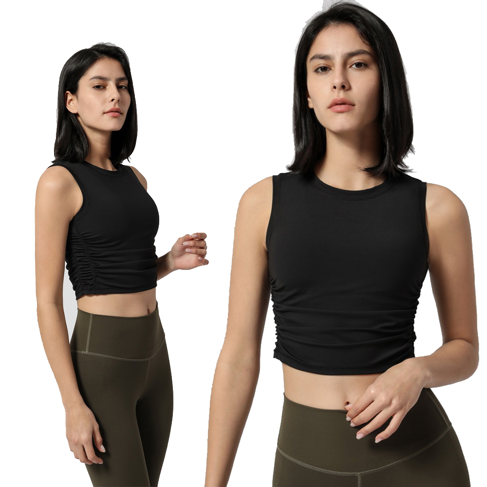 2023 New Arrival Thin Looking Comfortable Quick Dry Ladies Running Sports Top Popular Woman Sports Tee Yoga Plain Colored Vests