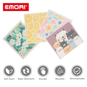 Premium 100% Natural Wood Pulp Cotton Cloth Odor-Free Kitchen Scrubber Cloth for Wholesalers - Product Image 2