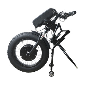 Bicicleta Eléctrica para Silla de Ruedas, 48V 1200W, Asistencia de Potencia, Accionamiento Delantero, Accesorio, Aprobado por CE, Acero/Acero Inoxidable - Product Image 3