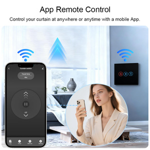 Interruptor Inteligente WiFi Tuya para Cortinas, Panel Táctil EU/UK, Control Remoto RF433, Interruptor para Persianas Enrollables, Control por Voz con Alexa y <span class=keywords><strong>Google</strong></span> Home - Product Image 5