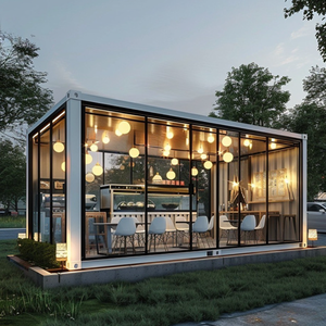 Tienda Modular a Precio Reducido, Casa de Lujo de 40 pies, Casa Contenedor Pequeña Moderna, Villa Prefabricada, Tiendas Emergentes y Negocios Móviles - Product Image 1