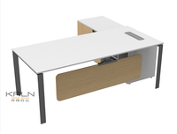 Ensemble bureau et chaise de travail moderne, table d'ordinateur simple pour espace de travail exécutif à domicile