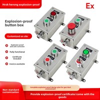 Boîtier de commande antidéflagrant en acier inoxydable, colonne de commande étanche et anti-poussière, interrupteur marche/arrêt sur mesure
