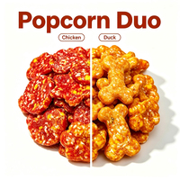Friandises pour chiens et chats N4P à double texture, saveur poulet et canard, croustilles de céréales protéinées, parfaites comme récompense d'entraînement et collation quotidienne