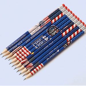 Crayons en bois standard en gros, série Fête de l'Indépendance, mine noire HB pour les écoles, marque OEM&ODM - Product Image 3