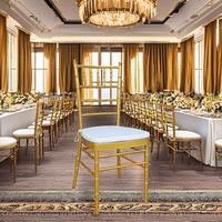 Chaises Chiavari Chaises en fer métallique à 7 bars Mobilier d'hôtel et de restaurant de haute qualité pour les banquets de mariage Dîner en plein air