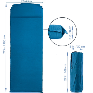 4 mùa bền gấp Bộ nhớ đàn hồi cao bọt cắm trại Nệm cuộn lên trong một túi mang theo Lều pad cho đi bộ đường dài - Product Image 2