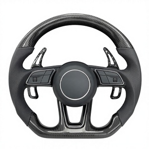 Volante Deportivo Personalizable de Fibra de Carbono y Cuero para <span class=keywords><strong>Audi</strong></span> A3/A4/A5/A6/A8/Q5/Q7/<span class=keywords><strong>TT</strong></span>/RS3/RS4/RS5/RS6/B8/B9/C8 con Calefacción - Product Image 3