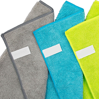 Chiffon de nettoyage en microfibre étiquette de logo personnalisée nettoyage à domicile serviettes en tissu de nettoyage multifonctionnelles très absorbantes