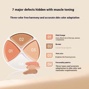 Venta al por mayor de crema correctora de <span class=keywords><strong>maquillaje</strong></span> de tres colores con logotipo personalizado con brocha impermeable y a prueba de sudor anti-ojeras Etiqueta Privada - Product Image 2