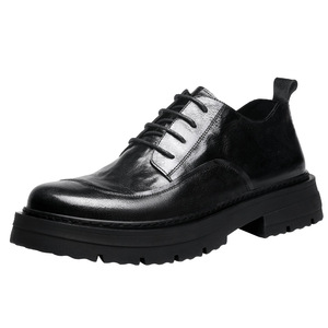 Chaussures Derby en cuir noir pour homme FAPALEC, à lacets, pour le bureau, style formel, toutes saisons - Product Image 5