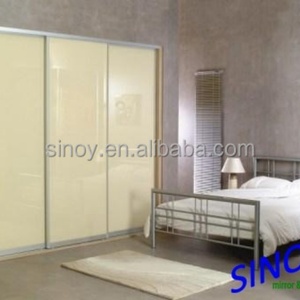 Verre peint en arrière de 4 mm, blanc huître RAL 1013 / blanc nacré, sur verre flotté extra clair pour décorations - Product Image 4