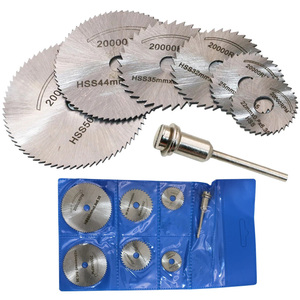 7 pièces 25/32/50 HSS lame de scie circulaire outil rotatif pour <span class=keywords><strong>Dremel</strong></span> métal Cutter outils électriques ensemble <span class=keywords><strong>bois</strong></span> disques de coupe perceuse mandrin coupure - Product Image 1