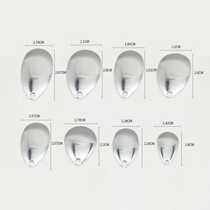 Nouveau lot de 100 lames de <span class=keywords><strong>spinner</strong></span> en nickel lisses, accessoire de bricolage haute compatibilité pour montages de leurres <span class=keywords><strong>spinner</strong></span>, pour pêche en eau douce et en eau salée - Product Image 2