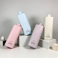 Bouteilles PET personnalisées pour gel douche, shampoing, après-shampoing, lotion, 500 ml/750 ml, épaules arrondies, impression sérigraphique, logo personnalisé, pressage