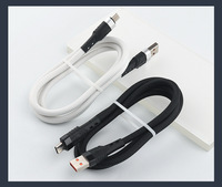 Cable trenzado de nailon de carga rápida 6A para Apple Micro tipo C, nuevo estilo, naranja, azul, blanco y negro